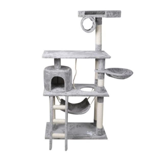 Cat Tree Beastie Scratching Post Pet Scratcher Condo Tower 140cm Grey Image 2