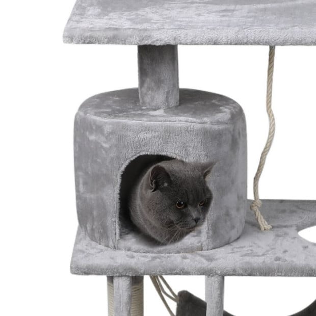 Cat Tree Beastie Scratching Post Pet Scratcher Condo Tower 140cm Grey Image 5