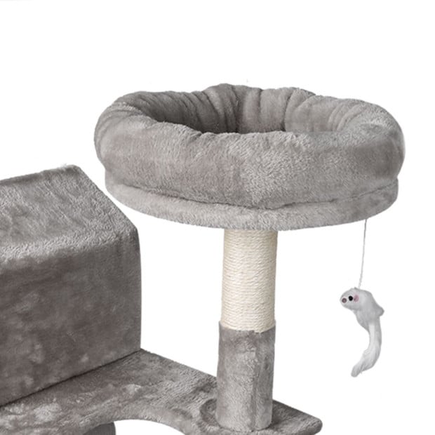 Cat Tree Scratching Post Scratcher Tower House Furniture Grey 110cm Image 5