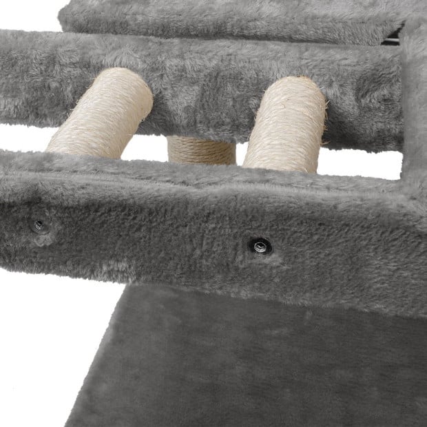 Cat Tree Scratching Post Scratcher Tower House Furniture Grey 110cm Image 6