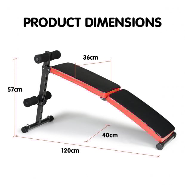 Incline sit-up bench with Resistance Bands Image 9