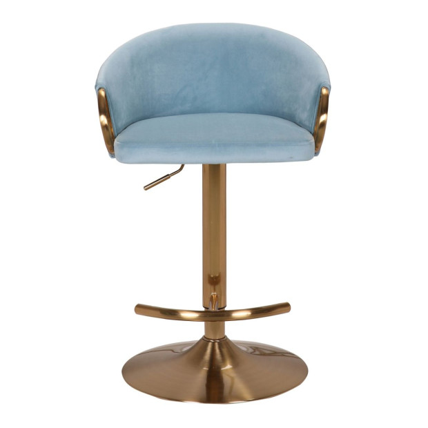 Winfrey Gas Lift Bar Stool Kitchen Backrest - Blue Image 2