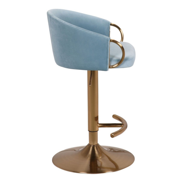 Winfrey Gas Lift Bar Stool Kitchen Backrest - Blue Image 3