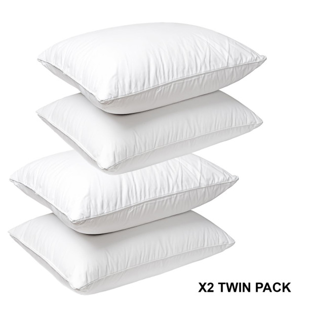 Duck Feather Down Pillows 50 x 75cm 4 Pack Set Hotel Quality Image 2