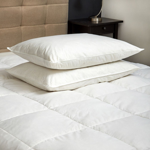 Goose Feather & Down Quilt Pillows 2 Pack Combo - Single - White Image 3