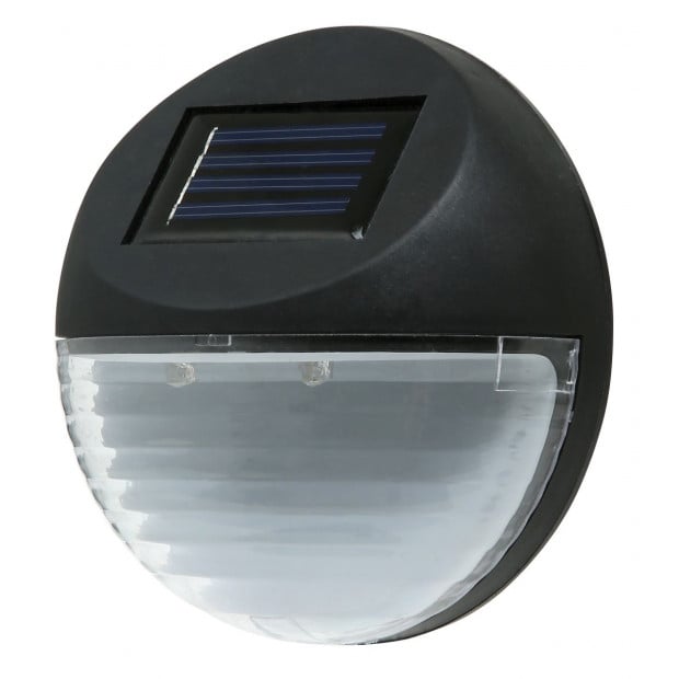 8 X Fence Lights Round Solar Powered LED Waterproof Outdoor Image 4
