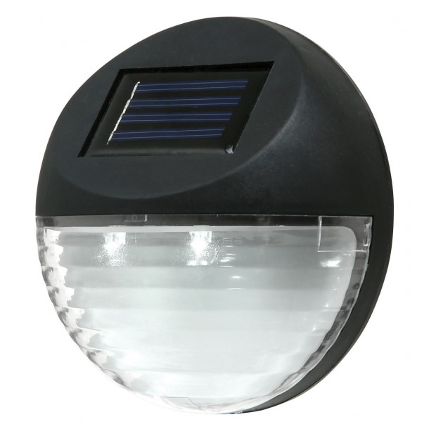 8 X Fence Lights Round Solar Powered LED Waterproof Outdoor Image 5