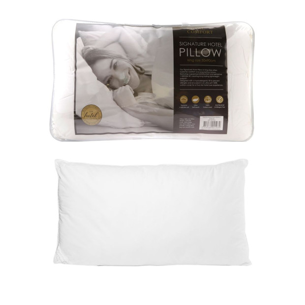 Cotton Cover 233TC Microfibre Luxury Signature Hotel Pillow Image 2
