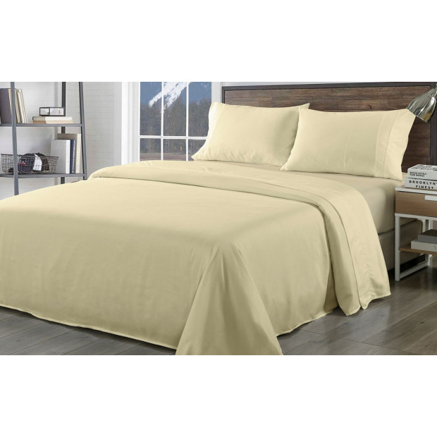 Bamboo Blend Sheet Set Pillows 2 Pack - King - Ivory Image 2