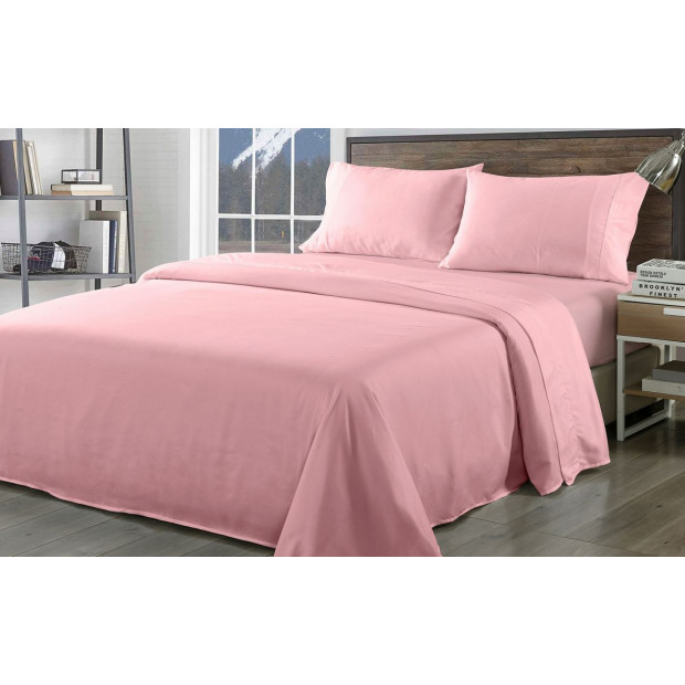 Bamboo Blend Sheet and Pillows 2 Pack - King - Blush Image 2