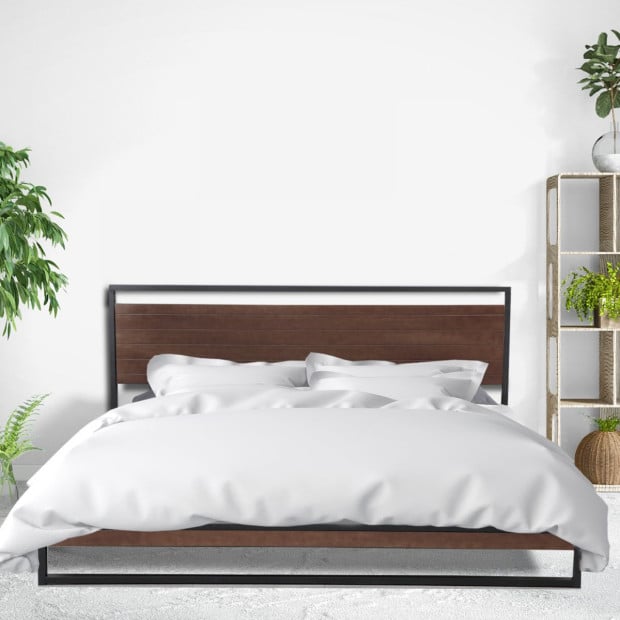 Bed Frame + Comforpedic Mattress + 250GSM Bamboo Quilt Package Deal Set - Double Image 8
