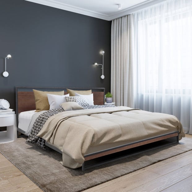 Bed Frame + Mattress + 250GSM Bamboo Quilt Package Deal Set - Queen Image 10