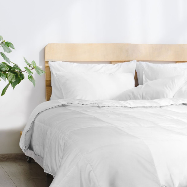 Bed Frame + Mattress + 250GSM Bamboo Quilt Package Deal Set - Queen Image 7