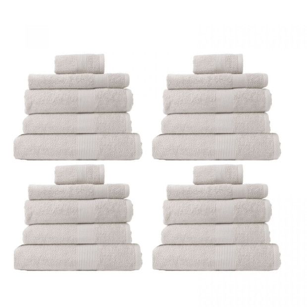 20 Pc Cotton Bamboo Towel Bundle Set 450GSM Luxury Absorbent - SH Image 3