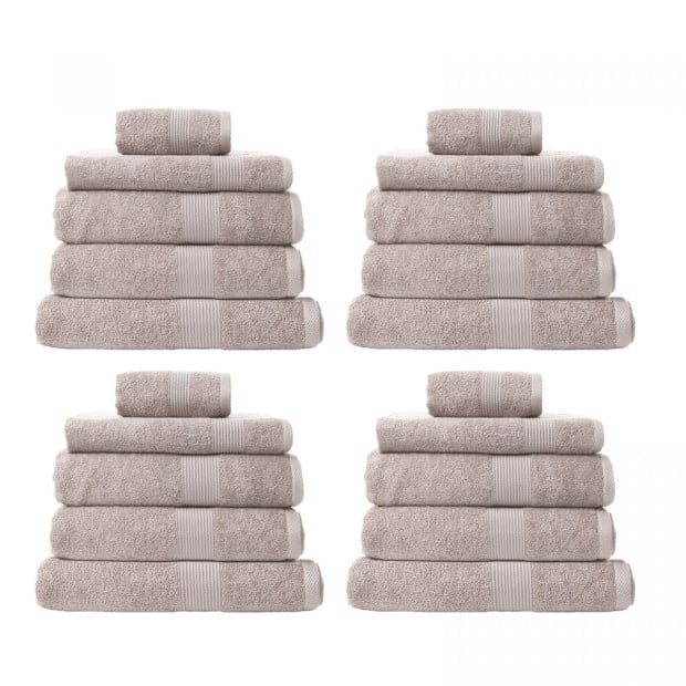 20Pc Cotton Bamboo Towel Bundle Set 450GSM Luxurious - Champagne Image 3