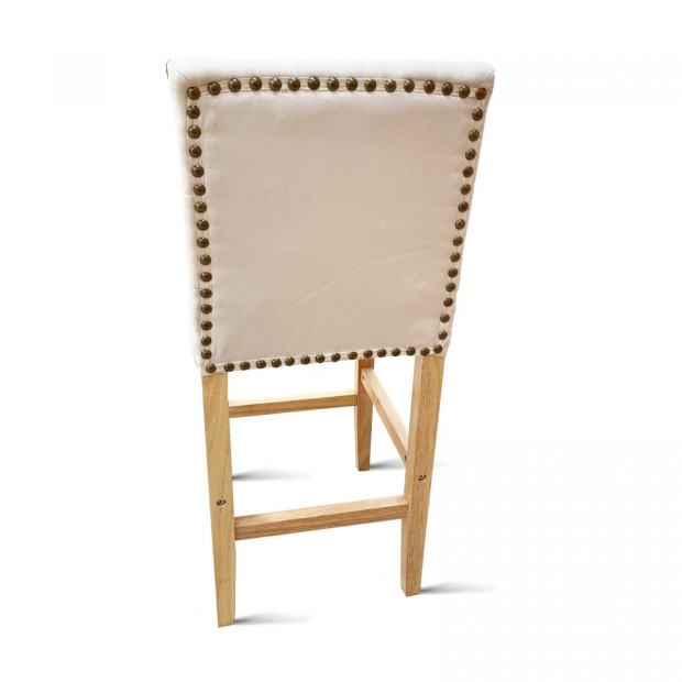 Hamptons Cream Chairs Kitchen Dining Chair Bar Stool - Two Pack Cream Image 7