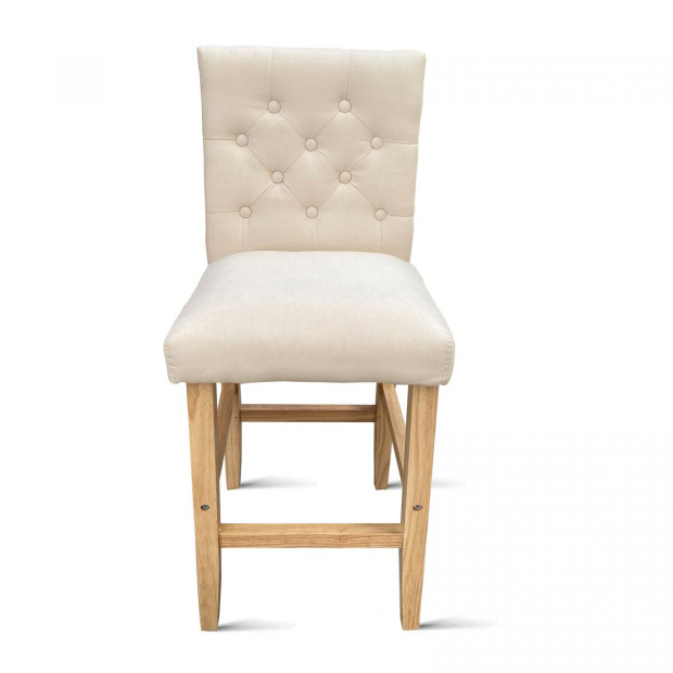 4x Hamptons Barstool Cream Chairs Kitchen Dining Chair Bar Stool Cream Image 5