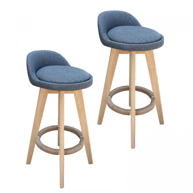 2x Phoenix Grey Chairs Kitchen Dining Chair Bar Stool - Grey Image 2