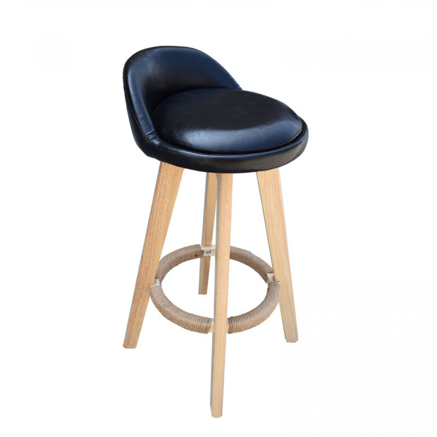 2x Phoenix Black Chairs Kitchen Dining Chair Bar Stool Black Image 7