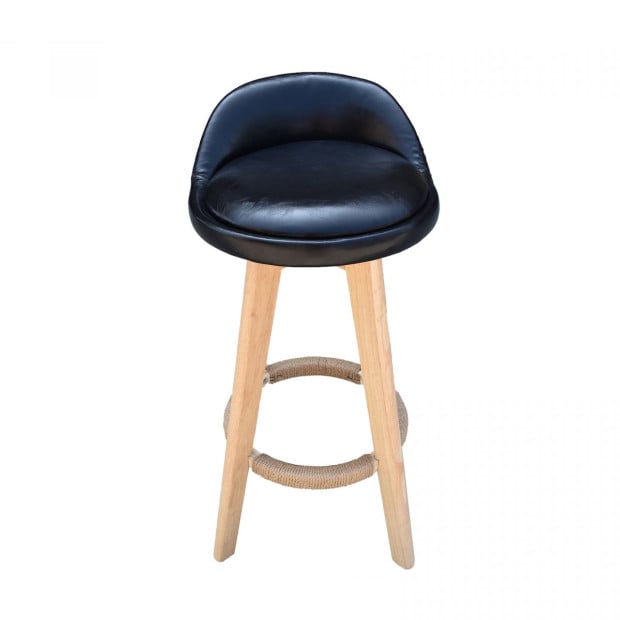 3x Phoenix Black Chairs Kitchen Dining Chair Bar Stool Black Image 5