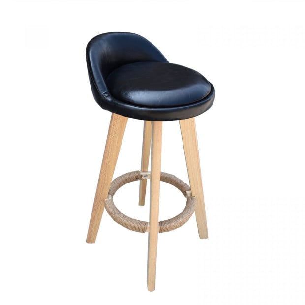 3x Phoenix Black Chairs Kitchen Dining Chair Bar Stool Black Image 6