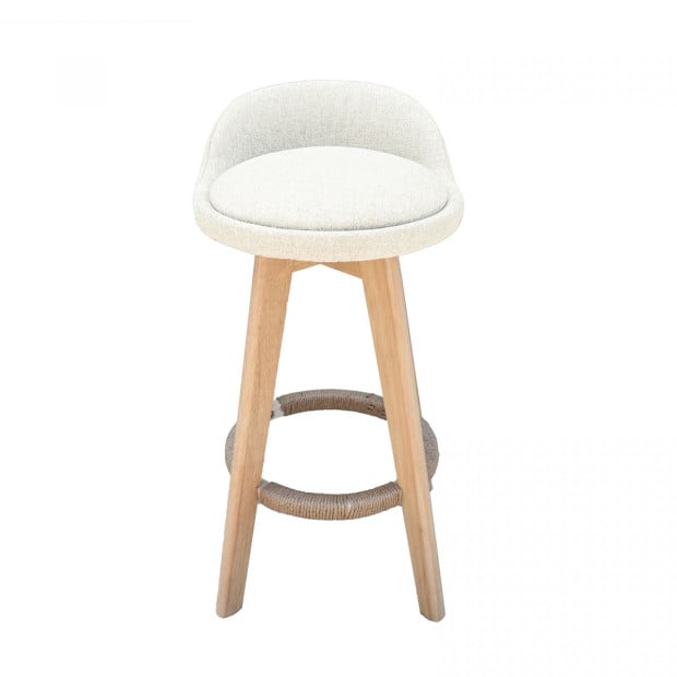 Phoenix Barstool Kitchen Dining Chair - 4pk- Cream Image 6