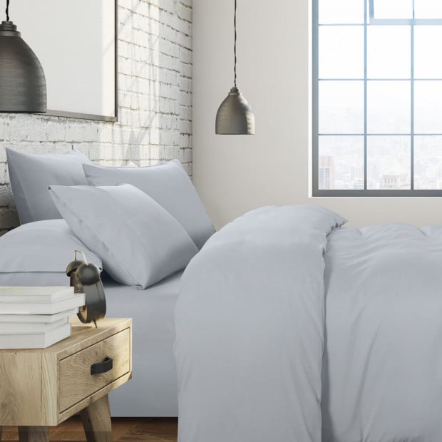 1500 Thread Count 6 Piece Duck Feather Down Pillows Bedding Set Q- Indigo Image 2
