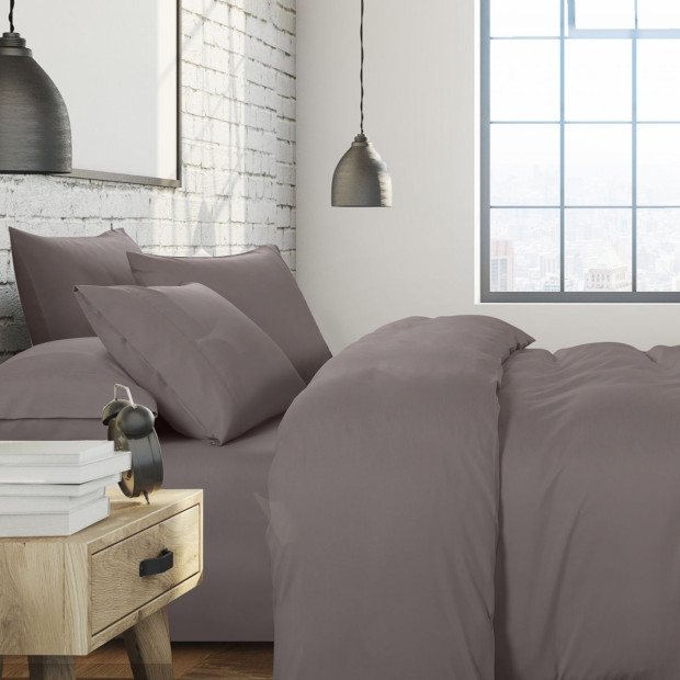 1500 Thread Count 6 Piece Duck Feather Down Pillows Bedding Set - King - D.Grey Image 2