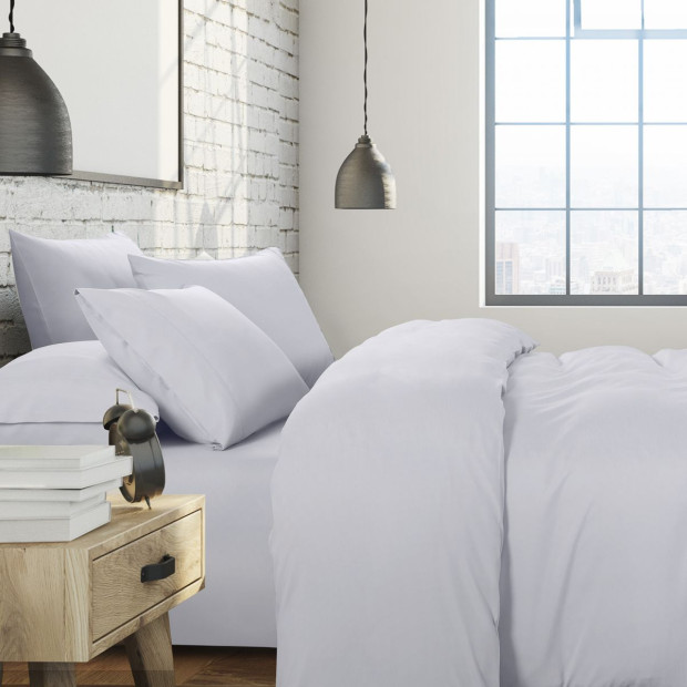 1500 Thread Count 6 Piece Duck Feather Down Pillows Bedding Set - King - White Image 2