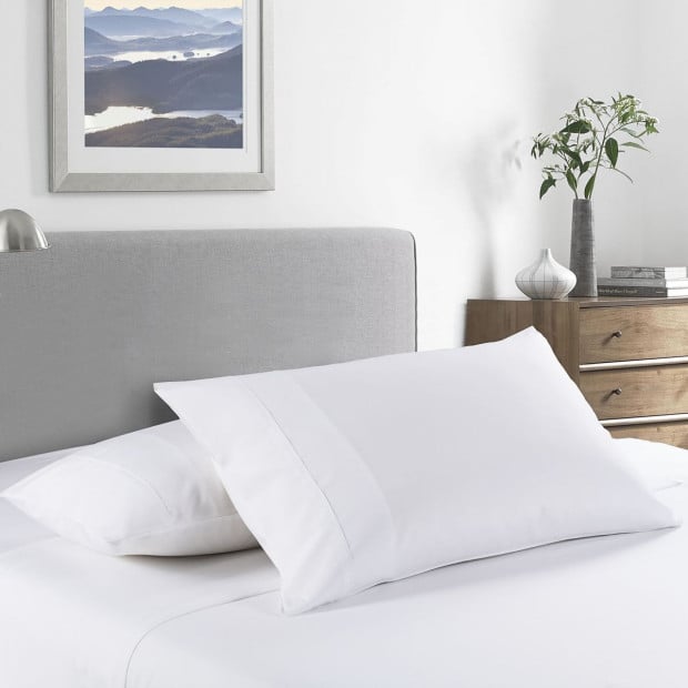 2000TC 4 Pc Sheet Set Satin Pillowcases White - Queen - White Image 5
