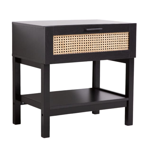 Tulum Rattan Bedside Table Drawers Table Nightstand Cabinet x 2 Image 3