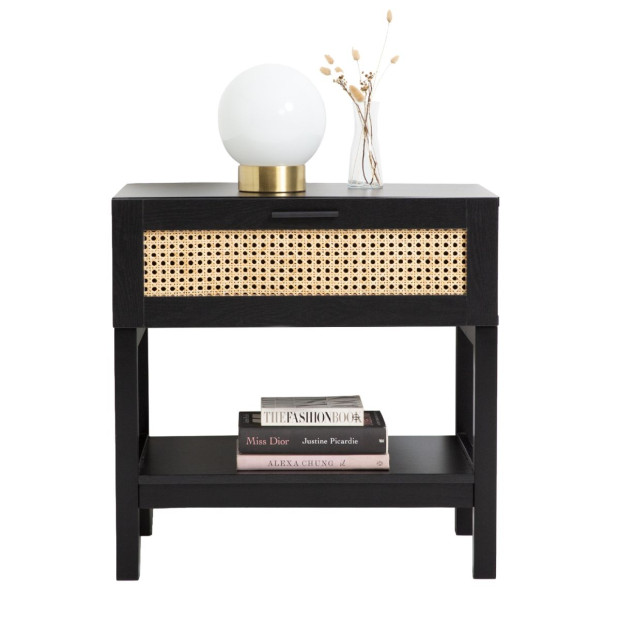 Tulum Rattan Bedside Table Drawers Table Nightstand Cabinet x 2 Image 6