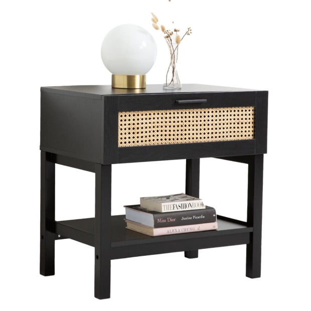 Tulum Rattan Bedside Table Drawers Table Nightstand Cabinet x 2 Image 8