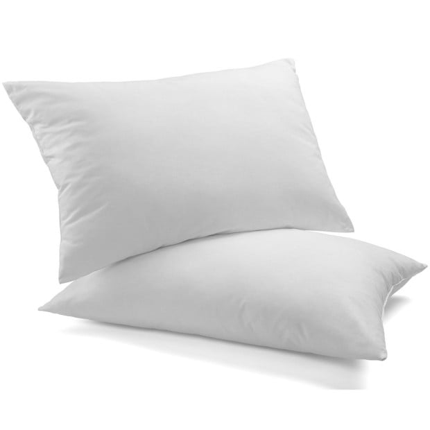 Bamboo 250GSM Quilt And 2 Pack of Duck Feather Down Pillows King White Image 2