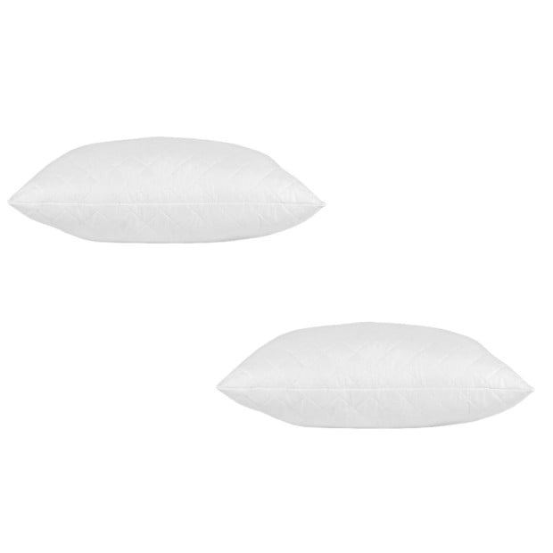 2 x Pillows Luxury Bamboo Blend Quilted Extra Fill Support