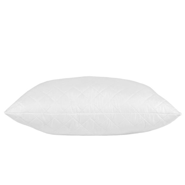 2 x Pillows Luxury Bamboo Blend Quilted Extra Fill Support Image 3