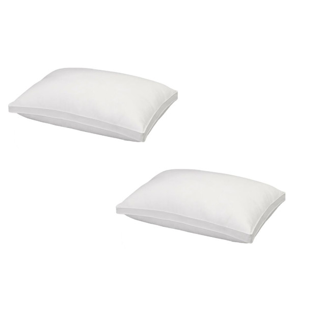2x Luxury Bamboo Blend Gusset Pillows 2cm Gusset Support