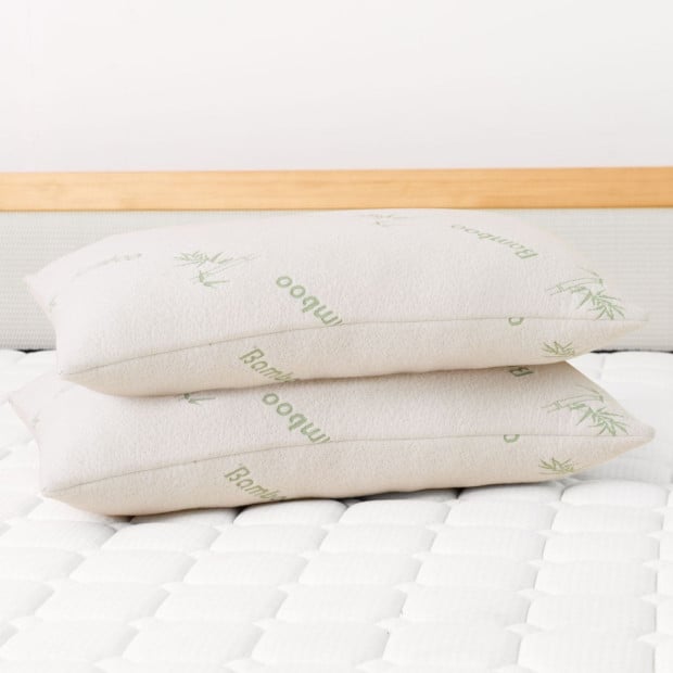Large Bamboo Blend Memory Foam Pillows 45 x 75cm - 2 Pack Image 4