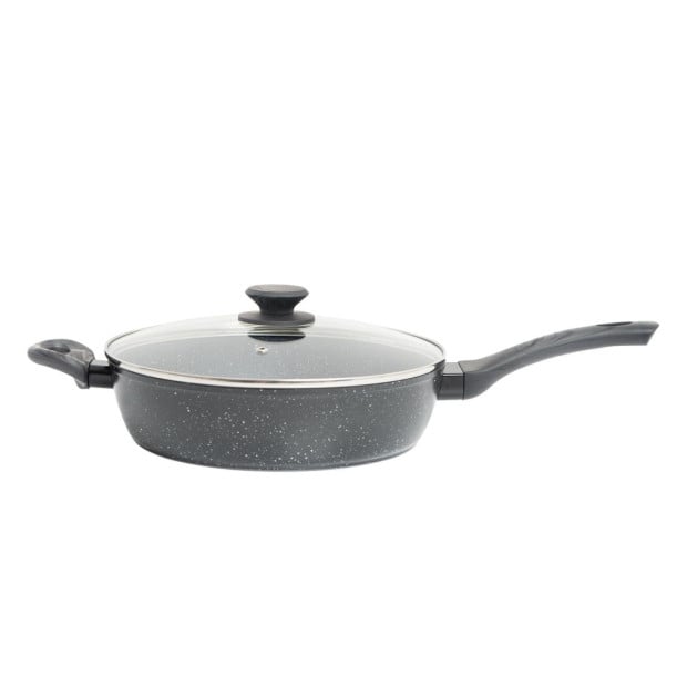 2 Piece Set 1 x Deep Frypan 28cm 1 x Frypan 28cm Grey Handle Image 3