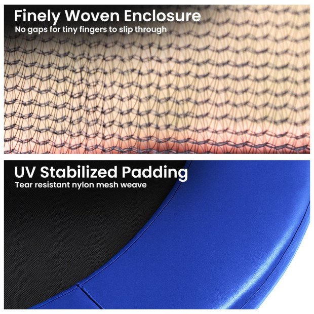 Kahuna 8ft Trampoline Pad and Net - Blue Image 5