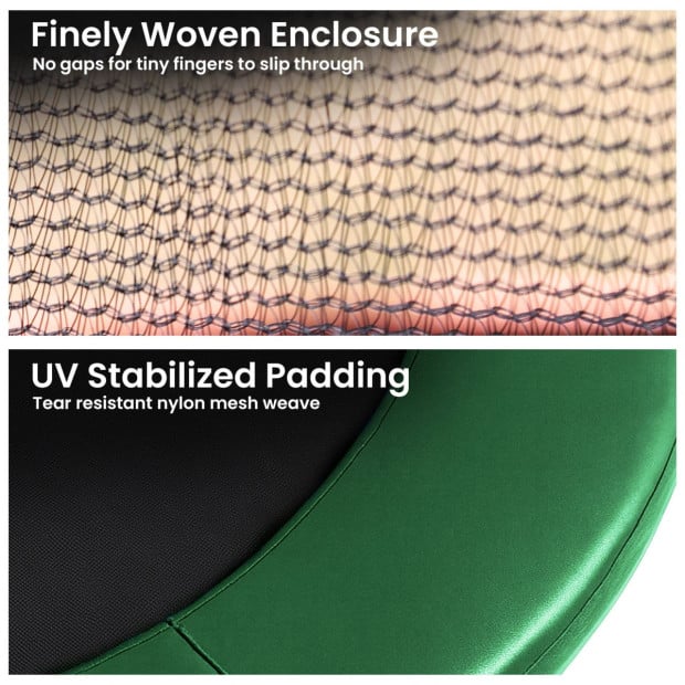 Kahuna 8ft Trampoline Pad and Net - Green Image 5