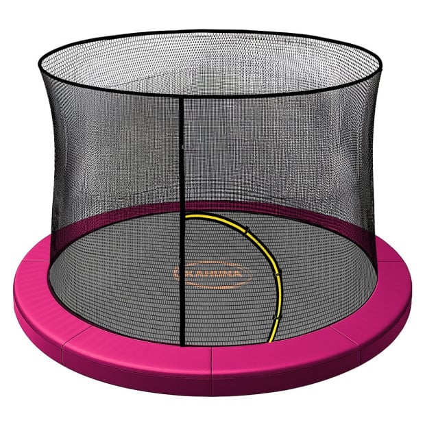 Kahuna 6ft Trampoline Pad and Net - Pink