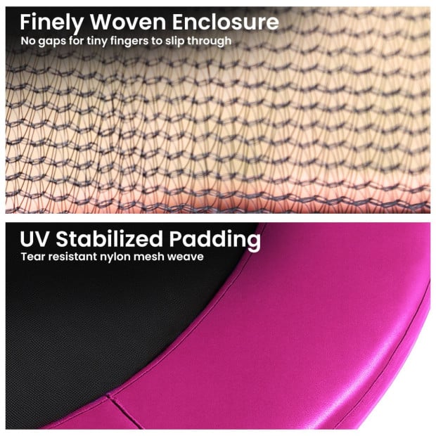 Kahuna 14ft Trampoline Pad and Net - Pink Image 5