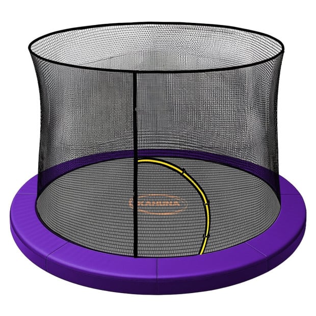 Kahuna 10ft Trampoline Pad and Net - Purple