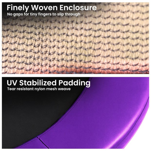 Kahuna 10ft Trampoline Pad and Net - Purple Image 4