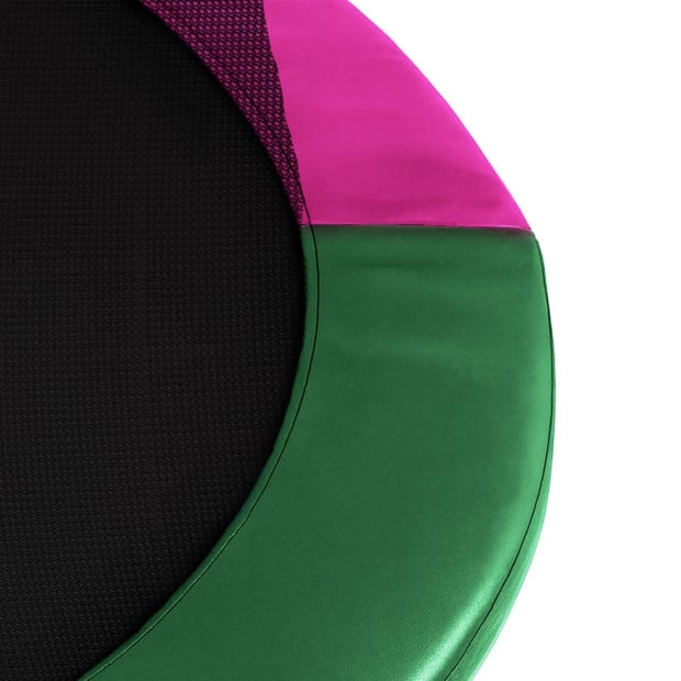 Kahuna 12ft Trampoline Pad and Net - Rainbow Image 2