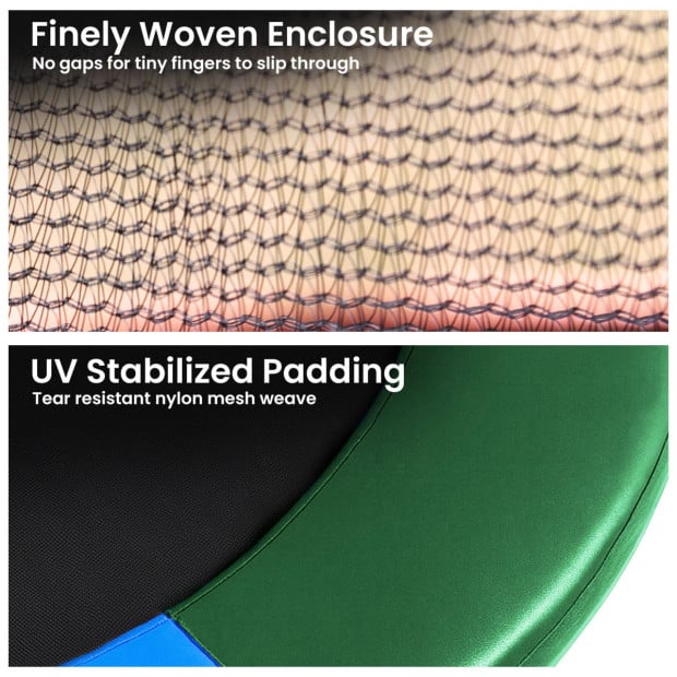 Kahuna 10ft Trampoline Pad and Net - Rainbow Image 5