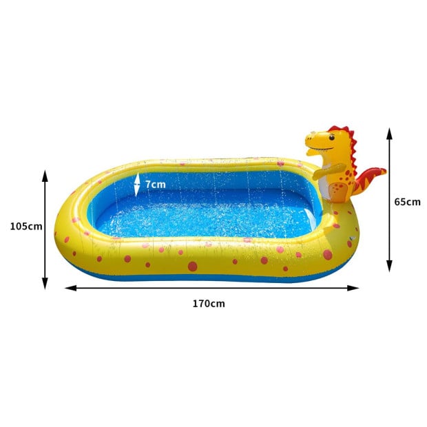 Inflatable Pool Water Splash Spray Mat Kids Children Sprinkler Outdoor Image 3