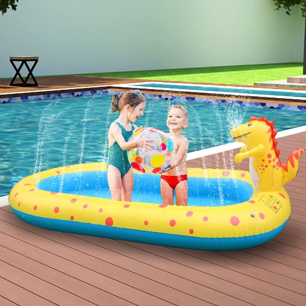 Inflatable Pool Water Splash Spray Mat Kids Children Sprinkler Outdoor Image 7