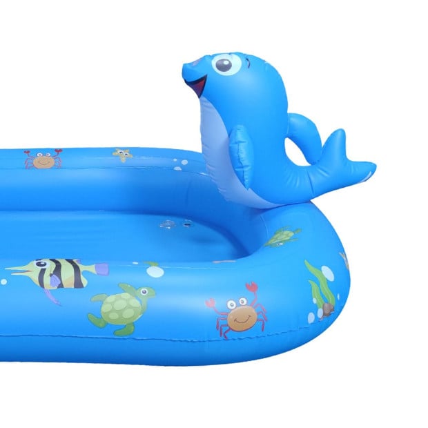Inflatable Pool Water Splash Spray Mat Kids Children Sprinkler Outdoor Image 5